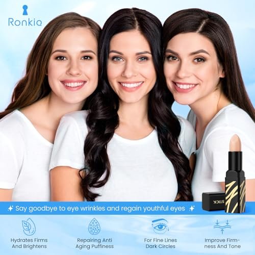 RONKIE Caffeine Eye Cream Stick - Dark Circles & Fine Lines Treatment, Hydrating Eye Area Care, 0.12 oz - görsel 14