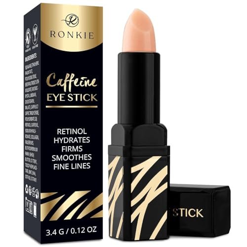 RONKIE Caffeine Eye Cream Stick - Dark Circles & Fine Lines Treatment, Hydrating Eye Area Care, 0.12 oz - görsel 2