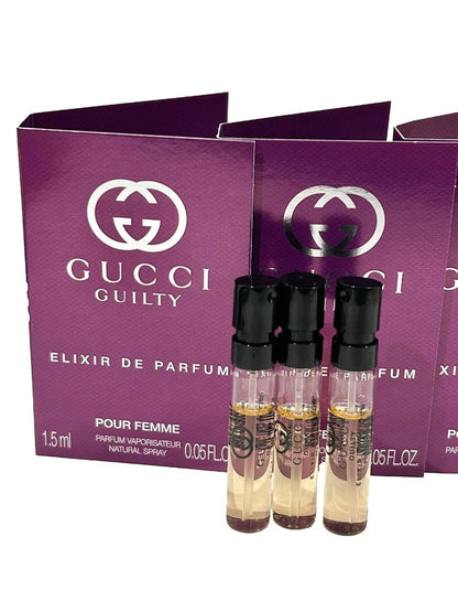 Gucci Guilty Elixir Sample Perfume for Women - 3 x 1.5 ml / 0.05 oz Spray Vials