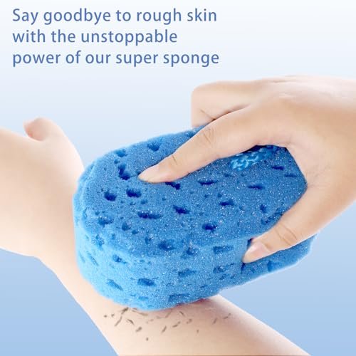 3 Pack Exfoliating Bath Sponge - Soft Shower Scrubbers for Women & Men - Reusable Body Sponges - görsel 6