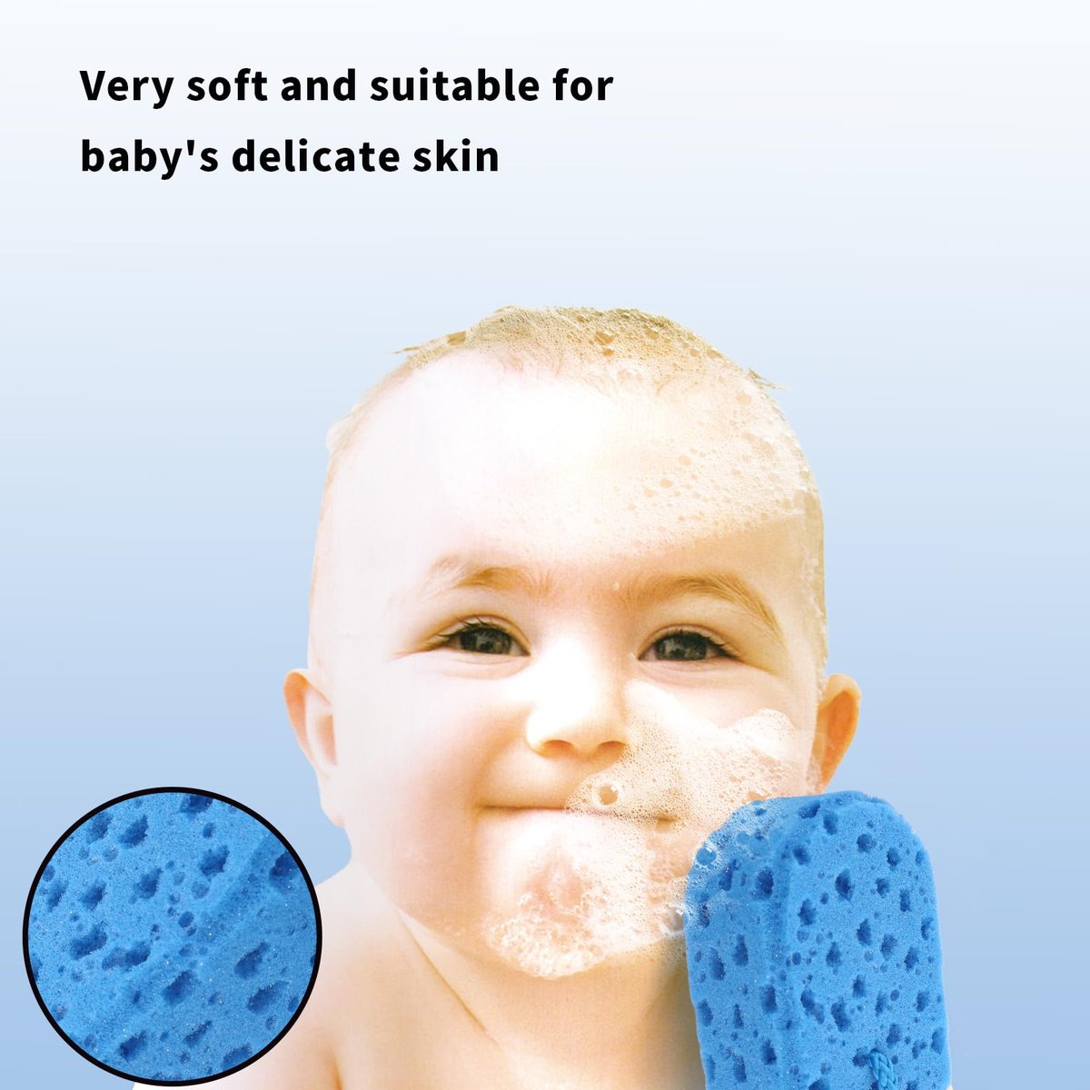 3 Pack Exfoliating Bath Sponge - Soft Shower Scrubbers for Women & Men - Reusable Body Sponges - görsel 11