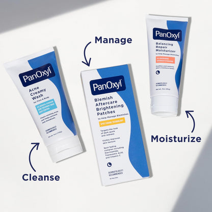 PanOxyl Blemish Brightening Patches – Dermatologist-Recommended Large Clear Patches to Fade Post-Acne Dark Spots and Reduce Redness, Vegan & Latex-Free, 16 Count