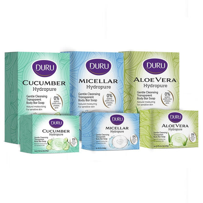 Duru Cucumber Glycerin Bar Soap - Moisturizing, Vegan, Paraben-Free Cleansing Bars for Sensitive Skin (3-Pack)