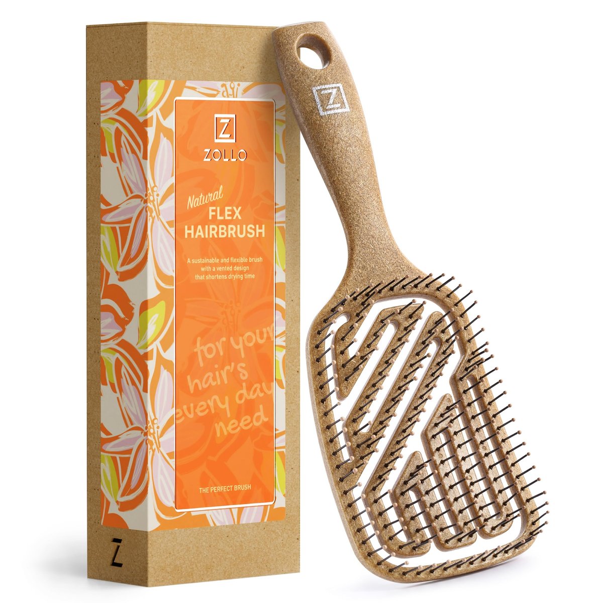 Zollo Flexible Hair Brush – Pain-Free Detangling for Wet or Dry Hair, Suitable for All Hair Types - görsel 1
