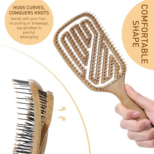 Zollo Flexible Hair Brush – Pain-Free Detangling for Wet or Dry Hair, Suitable for All Hair Types - görsel 10