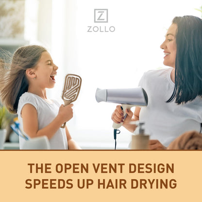 Zollo Flexible Hair Brush – Pain-Free Detangling for Wet or Dry Hair, Suitable for All Hair Types
