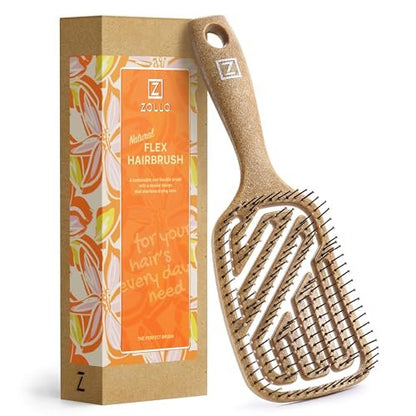 Zollo Flexible Hair Brush – Pain-Free Detangling for Wet or Dry Hair, Suitable for All Hair Types