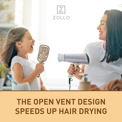 Zollo Flexible Hair Brush – Pain-Free Detangling for Wet or Dry Hair, Suitable for All Hair Types