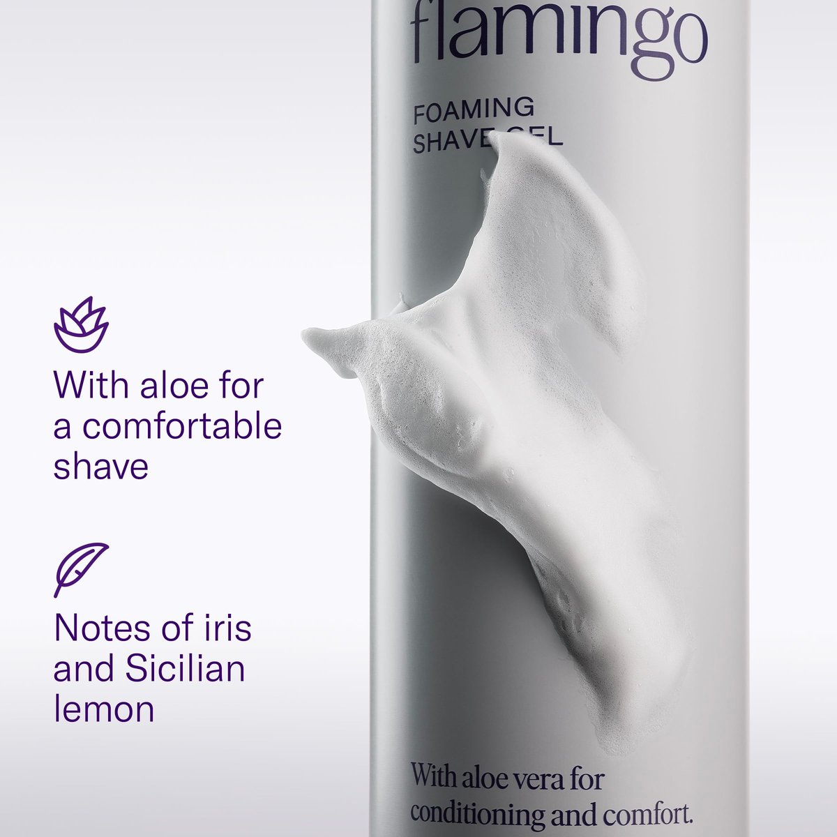 Flamingo Foaming Shaving Gel and Original Razor Blade Refill Cartridges - 6 Count - Women's Shaving Razor Set Avelisse