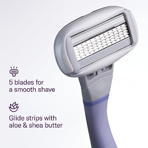 Flamingo Foaming Shaving Gel and Original Razor Blade Refill Cartridges - 6 Count - Women's Shaving Razor Set Avelisse
