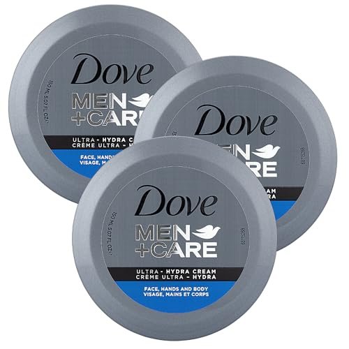 Dove Men+Care Ultra Hydra Cream Face, Hands & Body Moisturizer, 3-Pack of 5.07 oz Each Jar, for All Skin Types - görsel 1