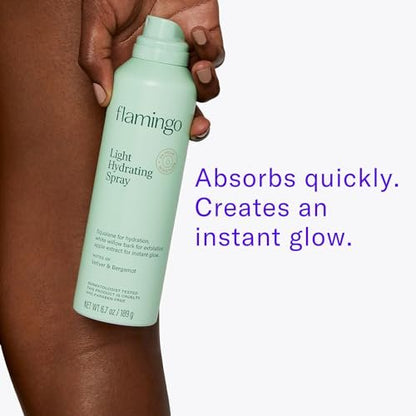 Flamingo Light Hydrating Spray for Women - 24 Hour Moisturizing Body Hydration - 6.7 oz