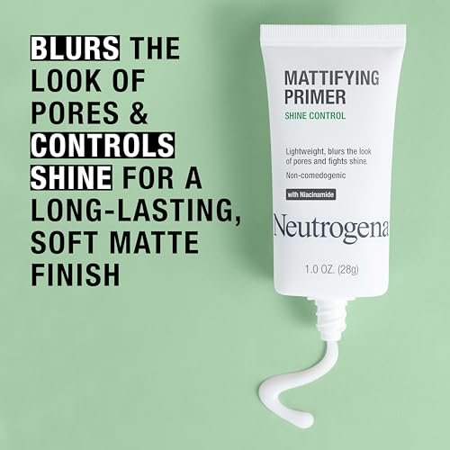 Neutrogena Mattifying Primer with Shine Control & Niacinamide - Lightweight Pore Blurring Face Primer, 1 oz - görsel 6