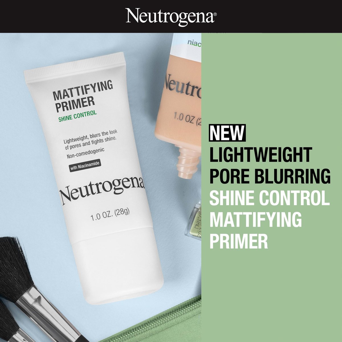 Neutrogena Mattifying Primer with Shine Control & Niacinamide - Lightweight Pore Blurring Face Primer, 1 oz - görsel 3