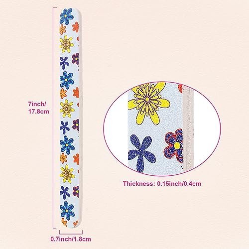 IFUNSON Professional Nail File, Colorful Emery Boards, Manicure Pedicure Tool and Nail Buffering Files, 12 Pack - görsel 12