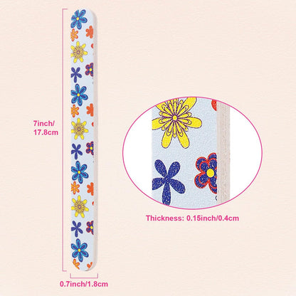 IFUNSON Professional Nail File, Colorful Emery Boards, Manicure Pedicure Tool and Nail Buffering Files, 12 Pack