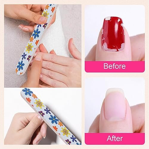IFUNSON Professional Nail File, Colorful Emery Boards, Manicure Pedicure Tool and Nail Buffering Files, 12 Pack - görsel 10