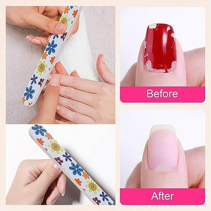 IFUNSON Professional Nail File, Colorful Emery Boards, Manicure Pedicure Tool and Nail Buffering Files, 12 Pack