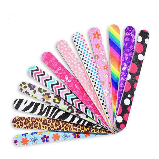IFUNSON Professional Nail File, Colorful Emery Boards, Manicure Pedicure Tool and Nail Buffering Files, 12 Pack