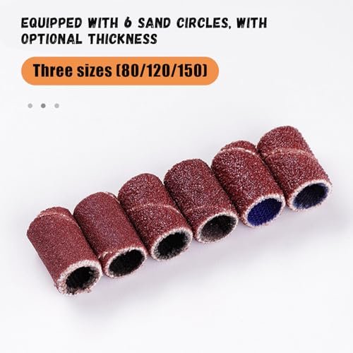 11-Piece Nail Drill Bits Set with 6 Sanding – Universal 3/32 Inch Shank: Compatible with most standard electric – Image 12