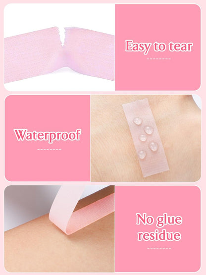 TEOYALL PE Lash Tapes - 5 Rolls Adhesive Micropore Breathable Pink Eyelash Extension Tapes, 9 Meters Each