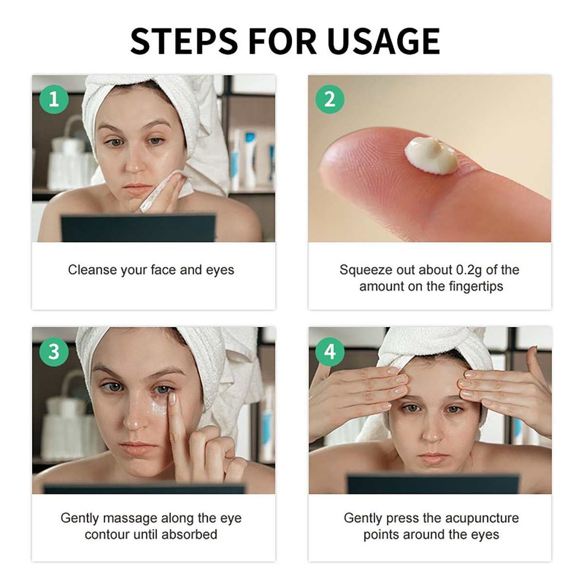 Grospe Caffeine Eye Cream for Puffiness and Bags Under Eyes - Daily Anti-Wrinkle Cream with Collagen & Peptide - Day and Night Eye Cream for Smoothing and Reducing Signs of Aging - 1.7 Fl Oz Avelisse
