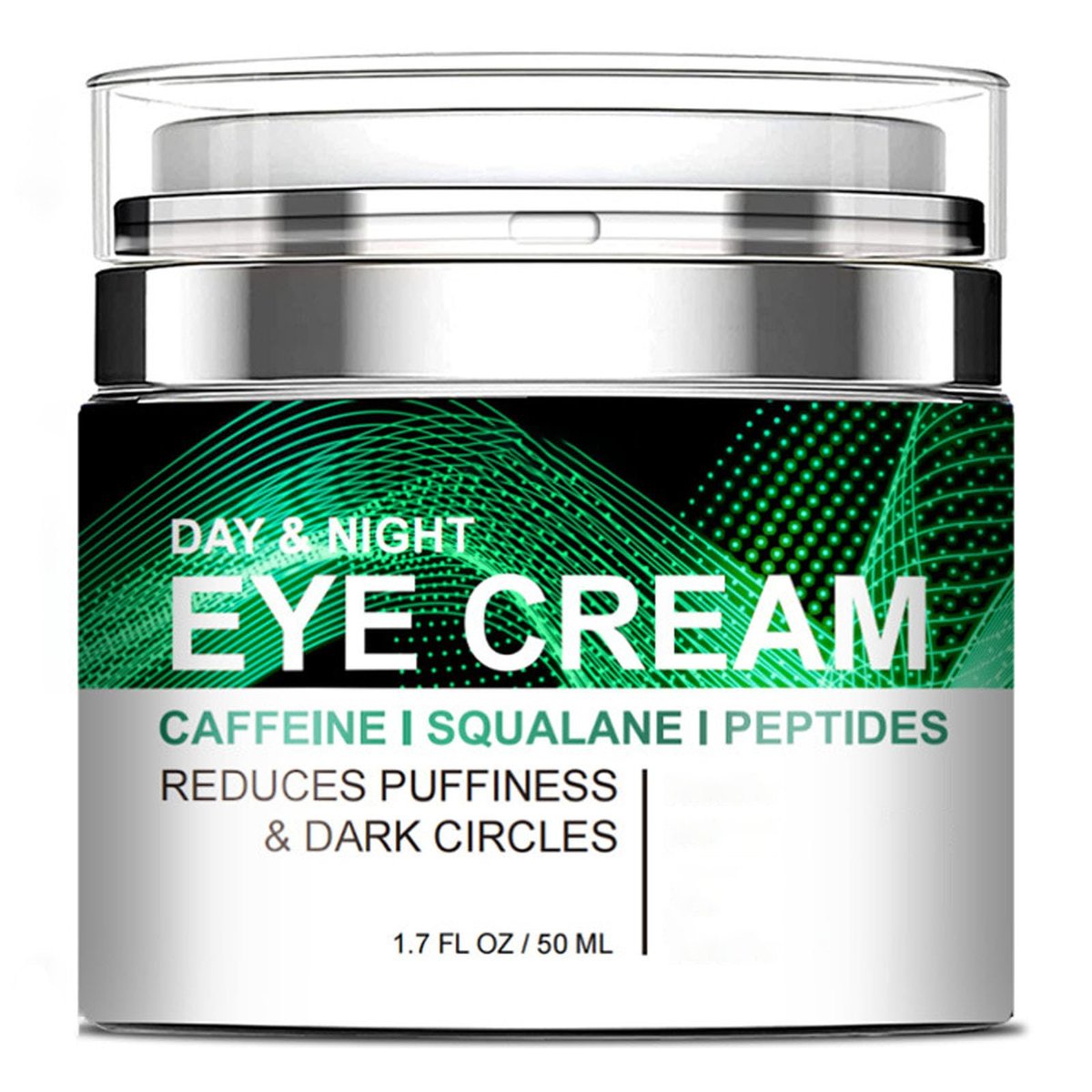 Grospe Caffeine Eye Cream for Puffiness and Bags Under Eyes - Daily Anti-Wrinkle Cream with Collagen & Peptide - Day and Night Eye Cream for Smoothing and Reducing Signs of Aging - 1.7 Fl Oz Avelisse
