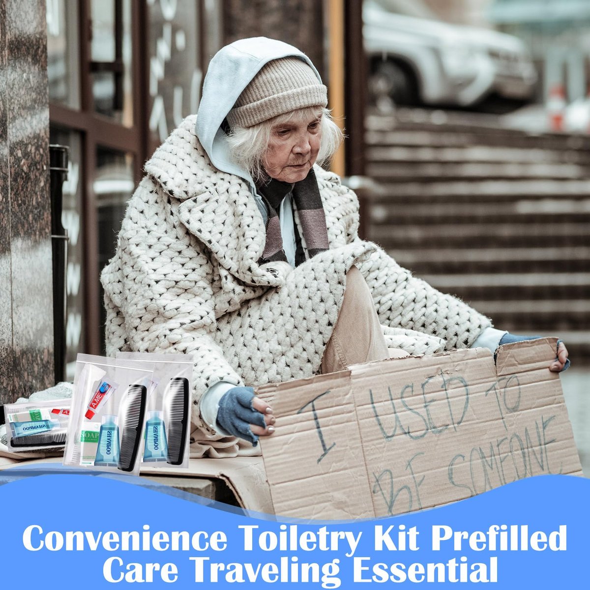 Ziliny 60-Piece Basic Toiletry Set – Homeless Hygiene Kits for Care Packages, Travel Toiletries Bulk for Men & Women, Reusable Supplies for Charity Avelisse