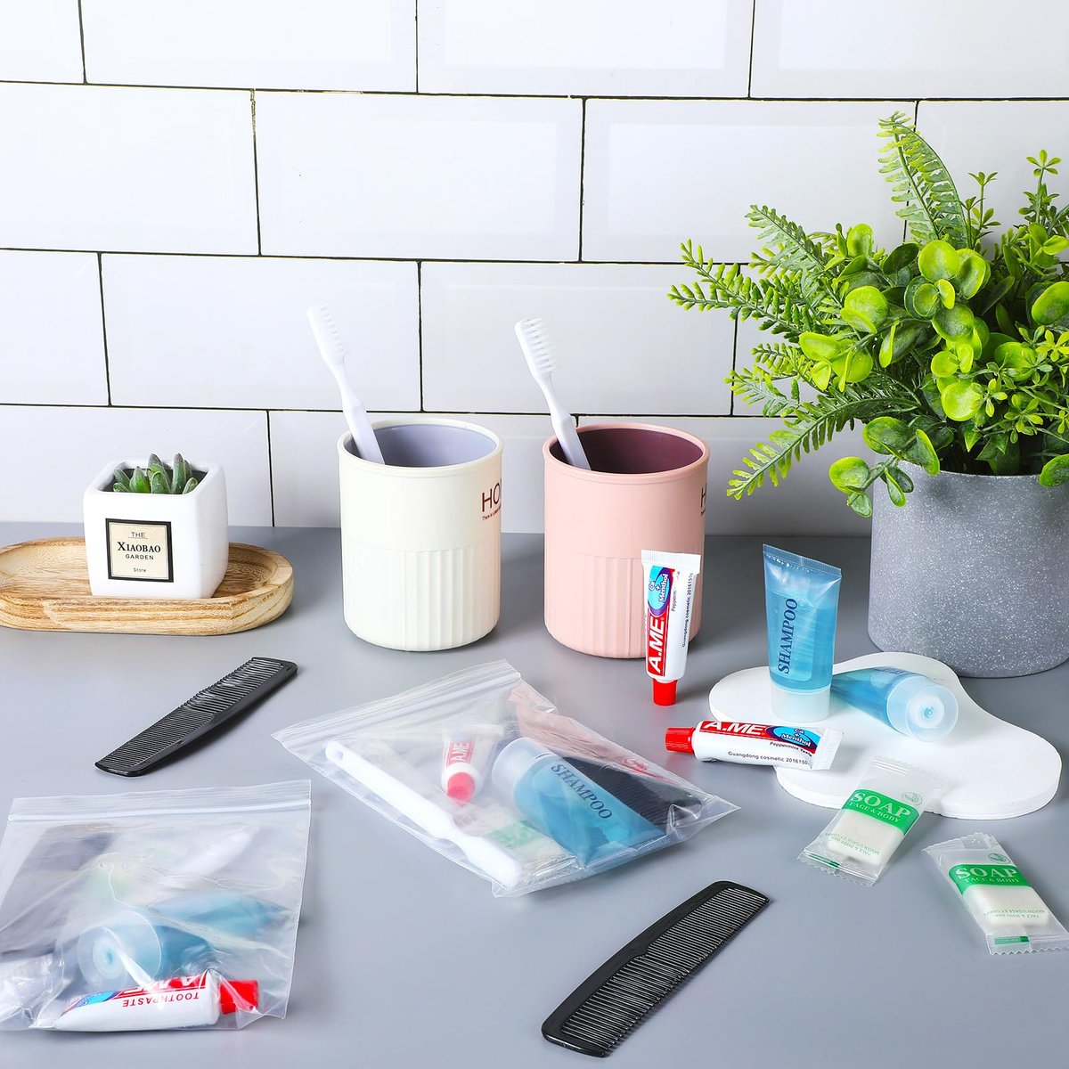 Ziliny 60-Piece Basic Toiletry Set – Homeless Hygiene Kits for Care Packages, Travel Toiletries Bulk for Men & Women, Reusable Supplies for Charity Avelisse