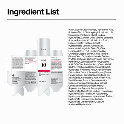Anua Niacinamide 10 + TXA 4 Serum – Dark Spot Care & Hydrating Korean Facial Serum for Glass Skin, 1.01 fl.oz Avelisse