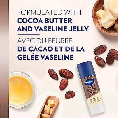 Vaseline Cocoa Shimmer Jelly Stick & All Over Body Balm Stick Bundle – Cocoa Butter Body Balm Skin Care Set (4 Piece, 20 oz) Avelisse
