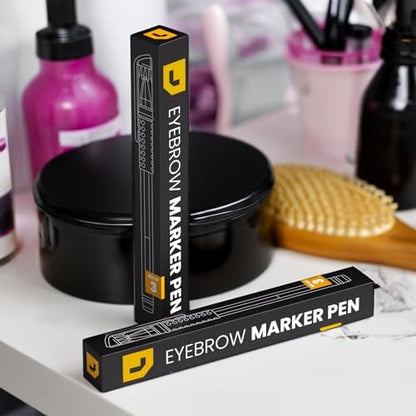 LIUDEX 3-Pack White Skin Marker Pens for PMU Microblading Eyebrow Mapping & Positioning