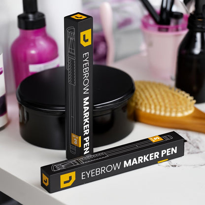 LIUDEX 3-Pack White Skin Marker Pens for PMU Microblading Eyebrow Mapping & Positioning