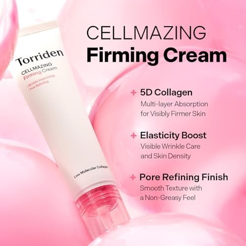 Torriden CELLMAZING Collagen Firming Cream 60ml – Korean Anti-Aging Moisturizer for Saggy Pores & Wrinkles Avelisse