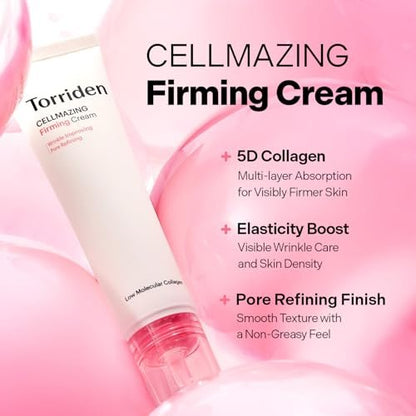 Torriden CELLMAZING Collagen Firming Cream 60ml – Korean Anti-Aging Moisturizer for Saggy Pores & Wrinkles Avelisse
