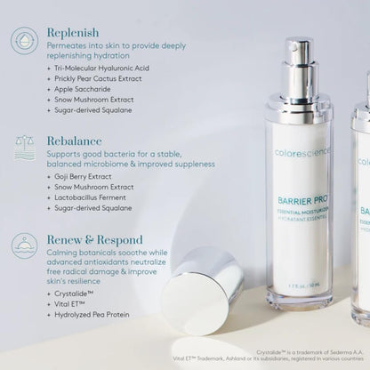 Colorescience Barrier Pro Essential Moisturizer - Strengthen Skin Barrier, Balance Microbiome, Refine Texture (1.7 oz) Avelisse