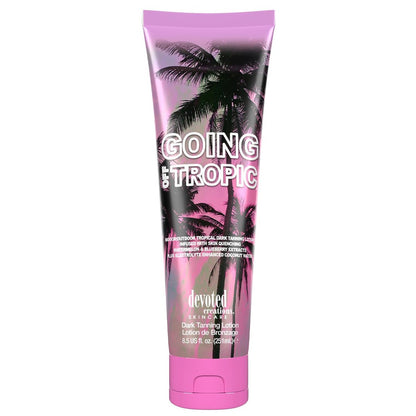 Devoted Creations Going Off Tropic - Skin Quenching Extracts Electrolyte Enhanced Indoor/Outdoor Dark Tanning Lotion, 8.5 Fl Oz Avelisse