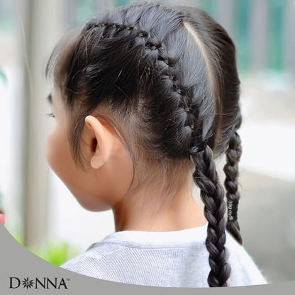 DONNA 1000PCS Black Rubber Bands for Hair – Durable Elastic Hair Ties for Braids, Twists, and Ponytails, No-Snag Stretch Bands for All Hair Types, Reusable Styling Elastics in Storage Case
