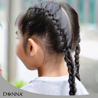 DONNA 1000PCS Black Rubber Bands for Hair – Durable Elastic Hair Ties for Braids, Twists, and Ponytails, No-Snag Stretch Bands for All Hair Types, Reusable Styling Elastics in Storage Case