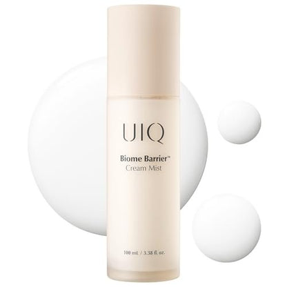 UIQ Biome Barrier Cream Mist - Microbiome-Powered Face Mist with Hyaluronic Acid & Niacinamide, Deep Hydration, Glow & Soothing, Korean Skin Care, 100ml / 3.38 fl. oz. Avelisse