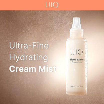 UIQ Biome Barrier Cream Mist - Microbiome-Powered Face Mist with Hyaluronic Acid & Niacinamide, Deep Hydration, Glow & Soothing, Korean Skin Care, 100ml / 3.38 fl. oz. Avelisse