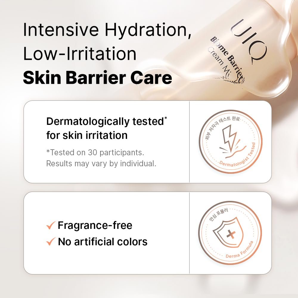 UIQ Biome Barrier Cream Mist - Microbiome-Powered Face Mist with Hyaluronic Acid & Niacinamide, Deep Hydration, Glow & Soothing, Korean Skin Care, 100ml / 3.38 fl. oz. Avelisse