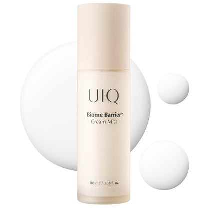 UIQ Biome Barrier Cream Mist - Microbiome-Powered Face Mist with Hyaluronic Acid & Niacinamide, Deep Hydration, Glow & Soothing, Korean Skin Care, 100ml / 3.38 fl. oz. Avelisse