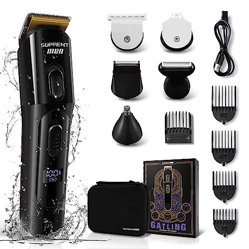 SUPRENT Hair Trimmer for Men - 16-Piece Men's Grooming Kit with Electric Trimmer, IPX7 Waterproof, for Beard, Mustache, Body, Nose, Ear - Premium Gift Set - görsel 2