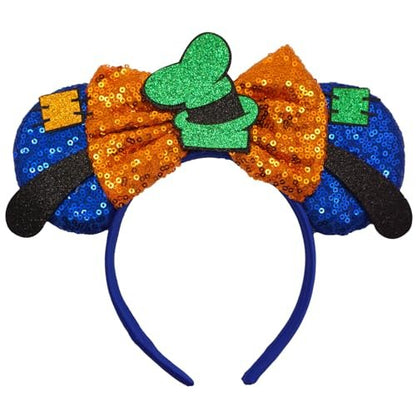 ZHENNAN Glitter Goofy Hat Bow Ears Headbands for Women – Colorful Cotton Oversize Hair Accessories Avelisse