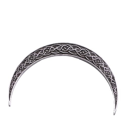 LANGHONG 2PCS Viking Moon Crescent Hairpins – Gothic Metal Hair Sticks for Women, Retro Updo Pins for Cosplay & Renaissance Festival - görsel 7