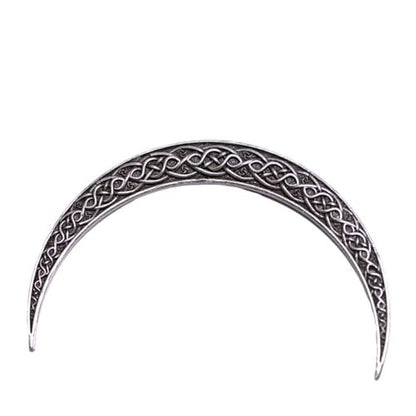 LANGHONG 2PCS Viking Moon Crescent Hairpins – Gothic Metal Hair Sticks for Women, Retro Updo Pins for Cosplay & Renaissance Festival