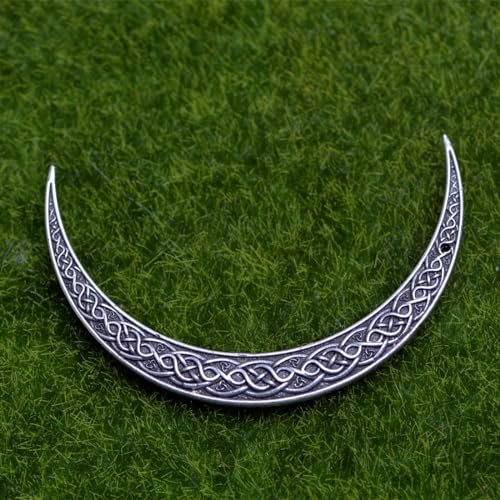 LANGHONG 2PCS Viking Moon Crescent Hairpins – Gothic Metal Hair Sticks for Women, Retro Updo Pins for Cosplay & Renaissance Festival - görsel 11