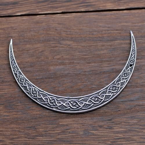 LANGHONG 2PCS Viking Moon Crescent Hairpins – Gothic Metal Hair Sticks for Women, Retro Updo Pins for Cosplay & Renaissance Festival - görsel 17