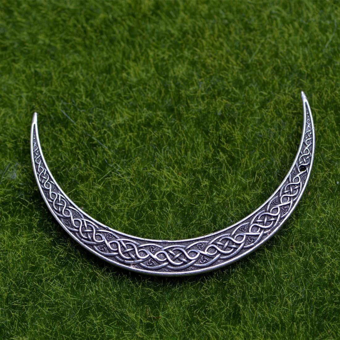 LANGHONG 2PCS Viking Moon Crescent Hairpins – Gothic Metal Hair Sticks for Women, Retro Updo Pins for Cosplay & Renaissance Festival - görsel 12